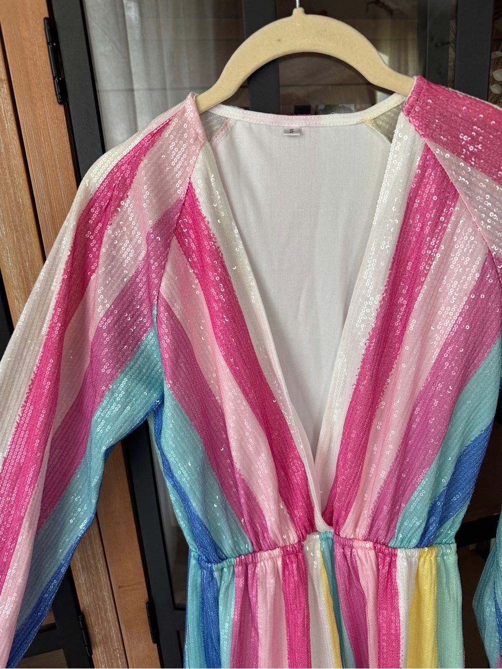 Sequined romper lover taylor swift unicorn pastel striped rainbow Gabrielle - Picture 5 of 9